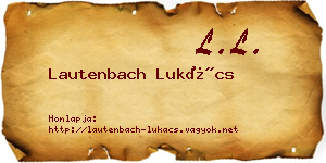 Lautenbach Lukács névjegykártya